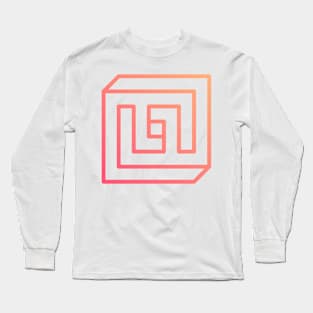 Strange Geometry - Spiral (Outline) Long Sleeve T-Shirt